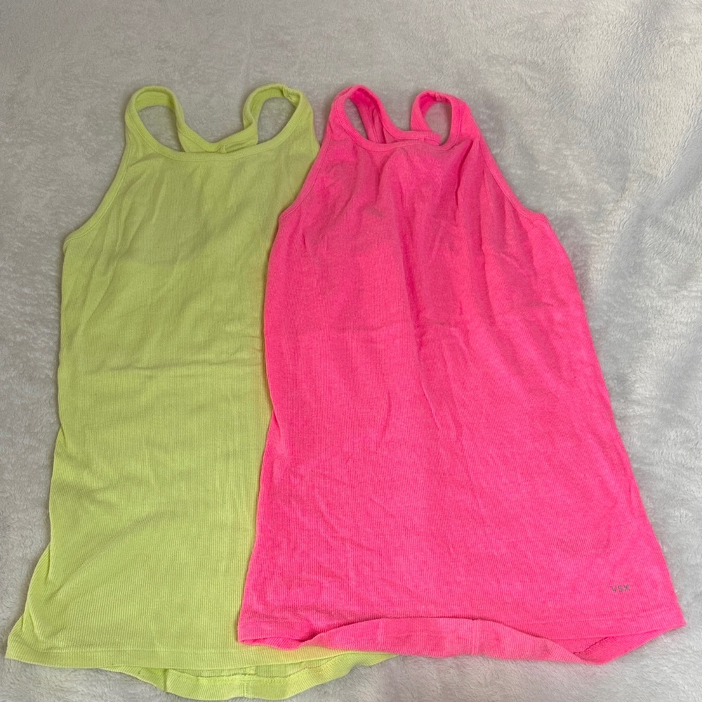 Victoria's Secret Neon Pink and Yellow Tank Tops